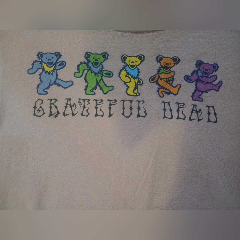 Grateful Dead Band T-Shirt PinkishTan with Dancing Bears Logo - Picture 2 of 3
